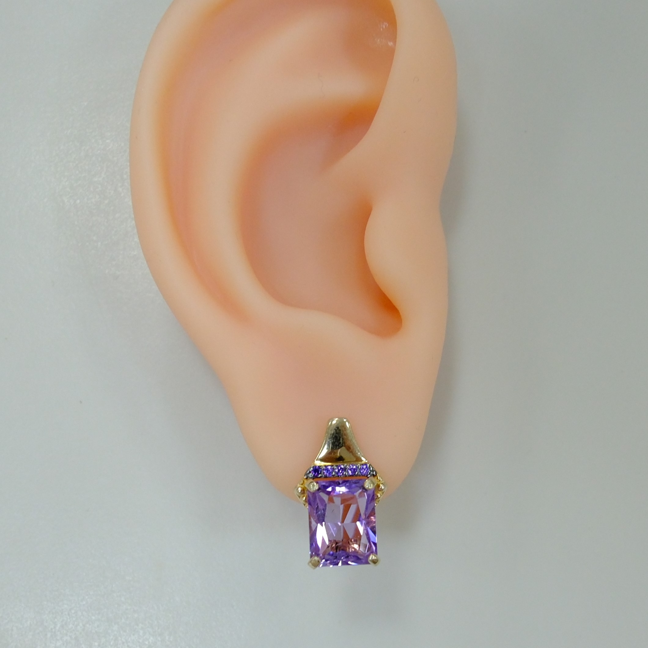 Серебряные серьги с аметистами